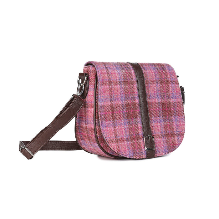 Harris Tweed Ladies Shoulder Bag - Beauly Pink Check - Heritage Of Scotland - PINK CHECK