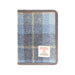 Harris Tweed Leather Passport Cover Blue Check / Blue Dd - Heritage Of Scotland - BLUE CHECK / BLUE DD