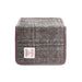 Harris Tweed Leather Passport Cover Grey & Red Check / Maroon - Heritage Of Scotland - GREY & RED CHECK / MAROON