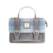 Harris Tweed Medium Satchel Bag Blue Check / Blue Dd - Heritage Of Scotland - BLUE CHECK / BLUE DD