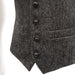 Harris Tweed Men's Wool Waistcoat - Lewis Dk Grey Herringbone - Heritage Of Scotland - DK GREY HERRINGBONE