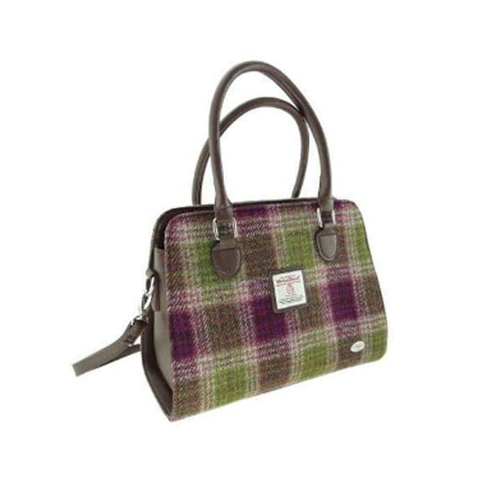 Harris Tweed Midi Tote Bag Findhorn Heather Check - Heritage Of Scotland - Heather Check