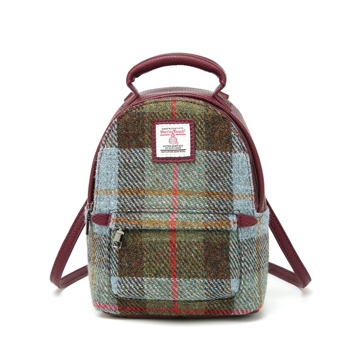 Harris Tweed Mini Backpack Macleod Tartan / Oxblood - Heritage Of Scotland - MacLeod Tartan / Oxblood