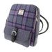 Harris Tweed Naver Backpack – Tartan Travel and Daypack Bag - Heritage Of Scotland - Purple Check (COL089)