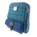 Harris Tweed Naver Backpack – Tartan Travel and Daypack Bag - Heritage Of Scotland - Sea Blue Check (COL092)