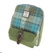 Harris Tweed Naver Backpack – Tartan Travel and Daypack Bag - Heritage Of Scotland - Turquoise Tartan (COL122)
