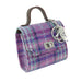 Harris Tweed Nochty Really Wee Bag - Mini Tartan Handbag - Heritage Of Scotland - Purple & Mint Check (COL146)