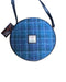 Harris Tweed Round Bag Bannock Light Blue Check - Heritage Of Scotland - Light Blue Check