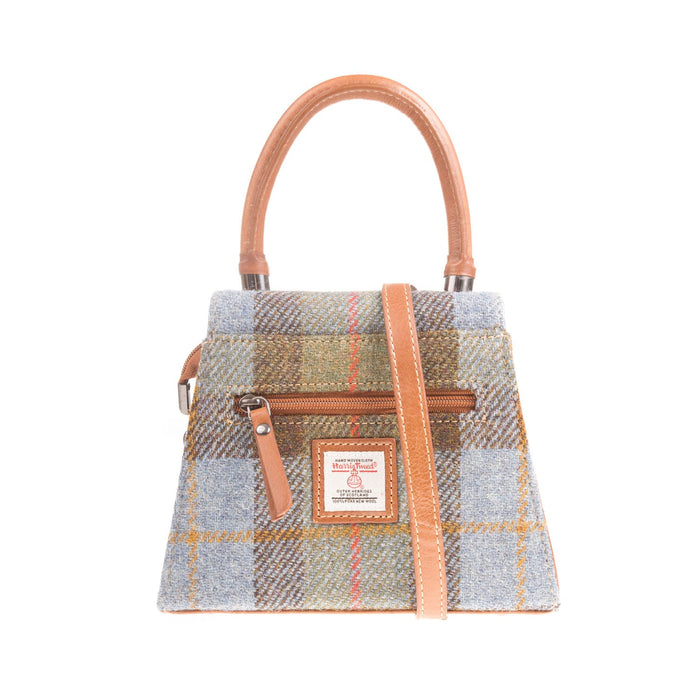 Harris Tweed Small Satchel Bag Lovat Check / Tan - Heritage Of Scotland - LOVAT CHECK / TAN