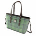 Harris Tweed Spey Tote Bag - Large Adjustable Shoulder Tote - Heritage Of Scotland - Faded Green Stewart (COL139)