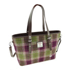 Harris Tweed Spey Tote Bag - Large Adjustable Shoulder Tote - Heritage Of Scotland - Heather Check (COL125)
