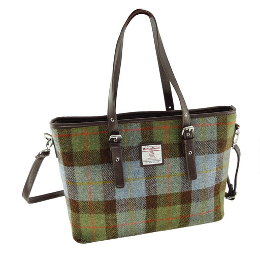 Harris Tweed Spey Tote Bag - Large Adjustable Shoulder Tote - Heritage Of Scotland - MacLeod Tartan (COL015)