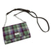 Harris Tweed Strathy Wallet Shoulder Bag - Scottish Compact Handbag - Heritage Of Scotland - Green Small Check (COL133)