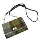 Harris Tweed Strathy Wallet Shoulder Bag - Scottish Compact Handbag - Heritage Of Scotland - MacLeod Tartan (COL015)