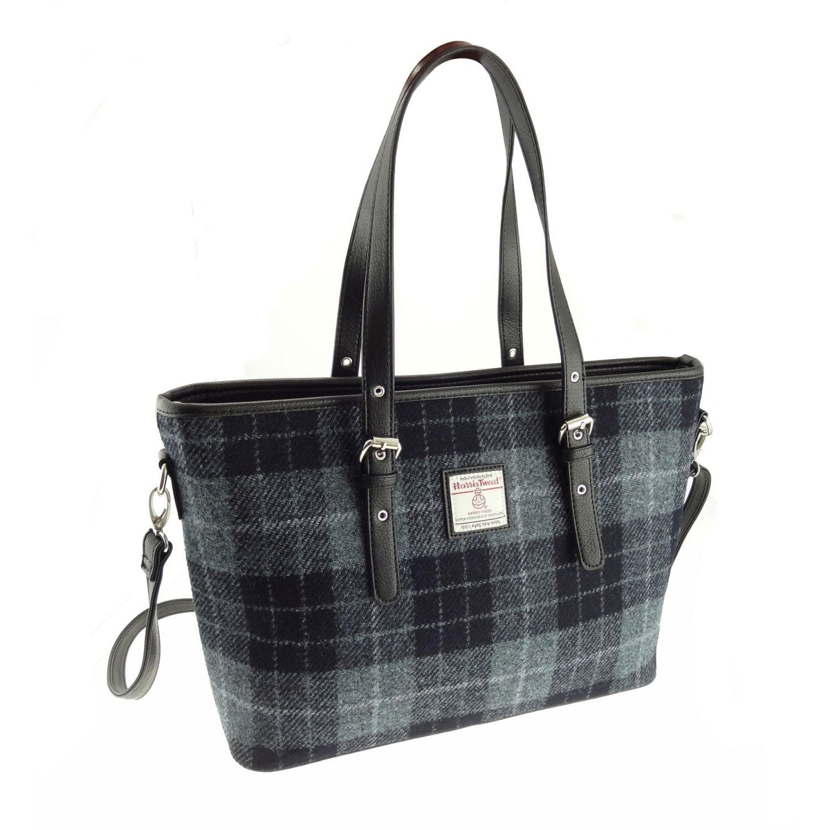 Harris tweed large tote bag sale