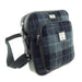 Harris Tweed Tay Travel Bag – Stylish Scottish Day Bag - Heritage Of Scotland - Grey/Black Tartan (COL095)