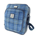 Harris Tweed Tay Travel Bag – Stylish Scottish Day Bag - Heritage Of Scotland - Light Blue Check (COL129)