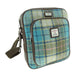 Harris Tweed Tay Travel Bag – Stylish Scottish Day Bag - Heritage Of Scotland - Turquoise Tartan (COL122)