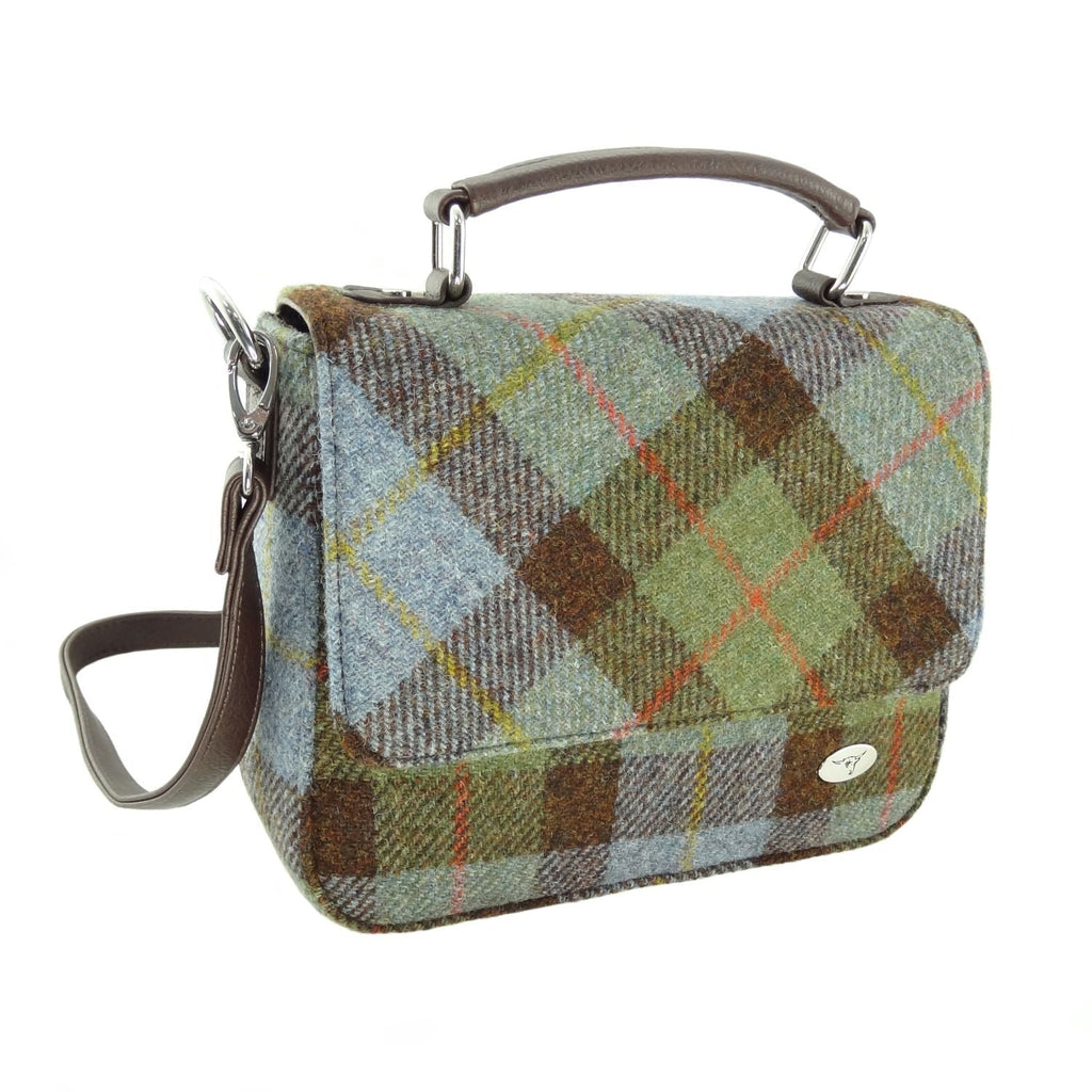 Earth Squared Borsa Tweed Tartan Margot – Multiway: A Mano, Spalla E Crossbody – 2 Scomparti Con Cerniera – Tessuto Misto Lana Riciclata – 26x25x11 Cm