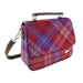 Harris Tweed Thurso Square Shoulder Bag - Stylish Tartan Everyday Bag - Heritage Of Scotland - Orange with Purple Tartan (COL142)