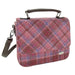 Harris Tweed Thurso Square Shoulder Bag - Stylish Tartan Everyday Bag - Heritage Of Scotland - Pink Check (COL103)