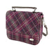 Harris Tweed Thurso Square Shoulder Bag - Stylish Tartan Everyday Bag - Heritage Of Scotland - Purple Check (COL131)
