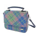 Harris Tweed Thurso Square Shoulder Bag - Stylish Tartan Everyday Bag - Heritage Of Scotland - Soft Blue and Pink Tartan (COL135)