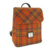 Harris Tweed Tummel Mini Backpack - Small Backpack with Phone Pocket - Heritage Of Scotland - Deep Orange Check (COL108)