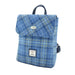 Harris Tweed Tummel Mini Backpack - Small Backpack with Phone Pocket - Heritage Of Scotland - Light Blue Check (COL129)