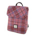 Harris Tweed Tummel Mini Backpack - Small Backpack with Phone Pocket - Heritage Of Scotland - Pink Check (COL103)