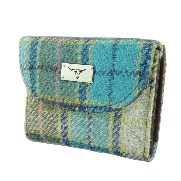 Harris Tweed Wallet - Jura Grey/Black Tartan - Heritage Of Scotland - GREY/BLACK TARTAN