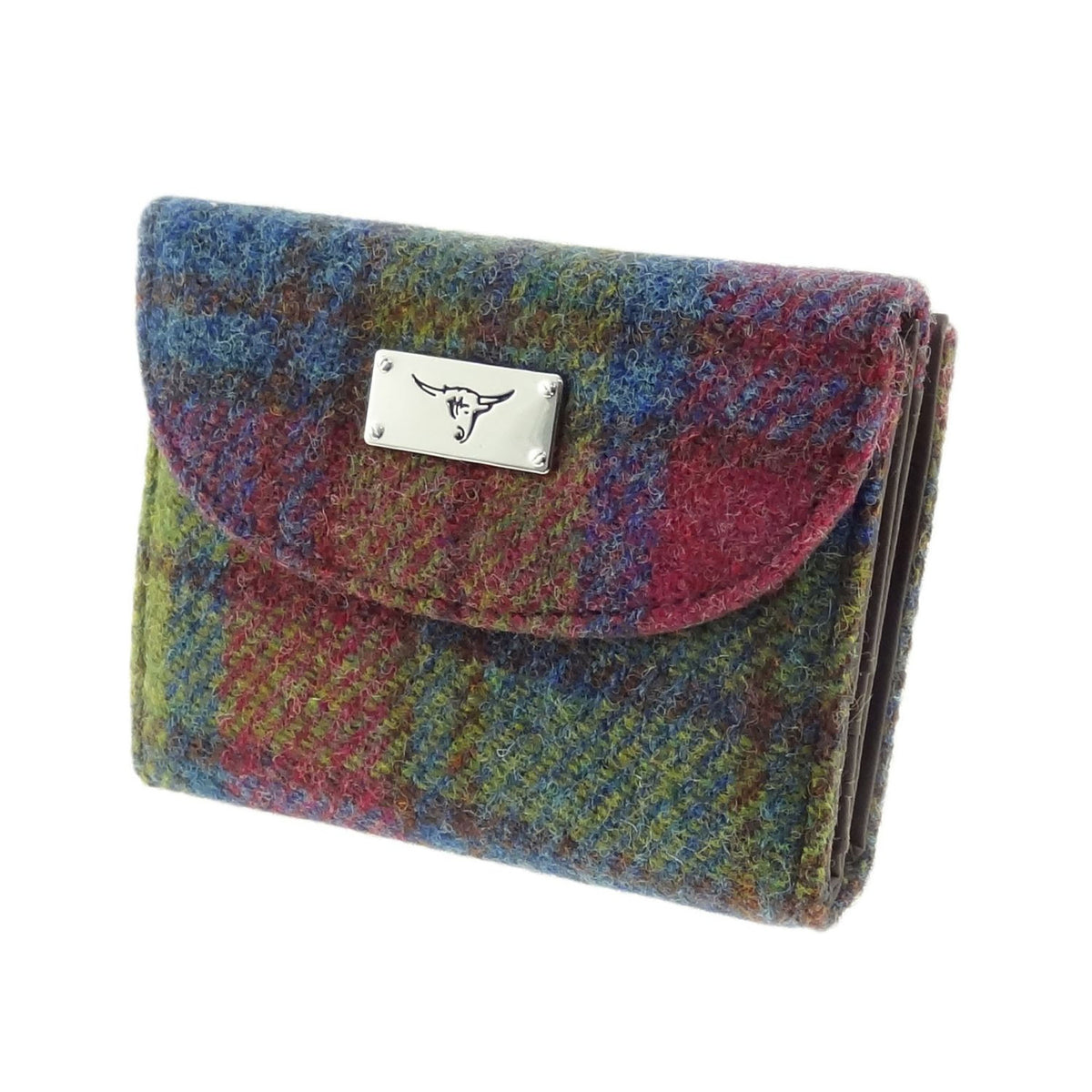 Harris Tweed Wallet - Jura Multi Colour Tartan | Heritage of Scotland ...