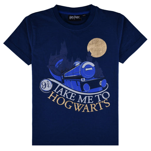 Harry Potter Take Me To Hogwarts T-Shirt - Heritage Of Scotland - NAVY
