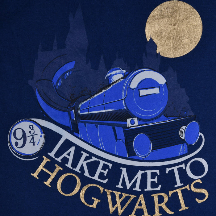Harry Potter Take Me To Hogwarts T-Shirt - Heritage Of Scotland - NAVY