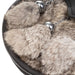 H/D Rabbit Fur Thistle Sporran Rabbit Fur (Grey) - Heritage Of Scotland - RABBIT FUR (GREY)