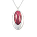 Heathergem Silver Plated Oval Pendant - Heritage Of Scotland - NA