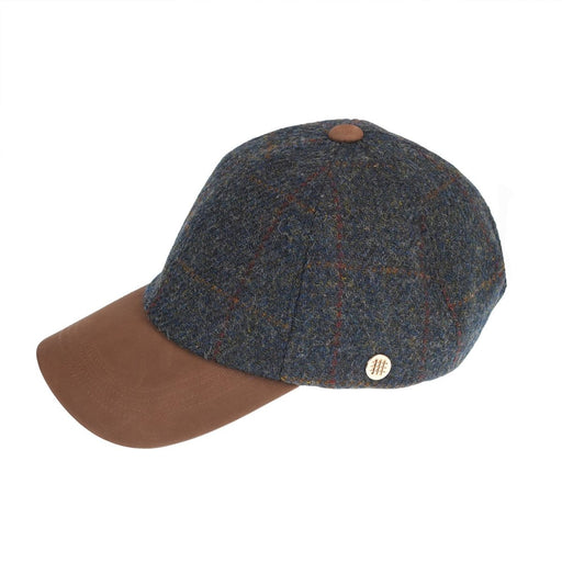Heddle & Reed Harris Tweed Baseball Cap Blue Multi - Heritage Of Scotland - BLUE MULTI / ONE SIZE