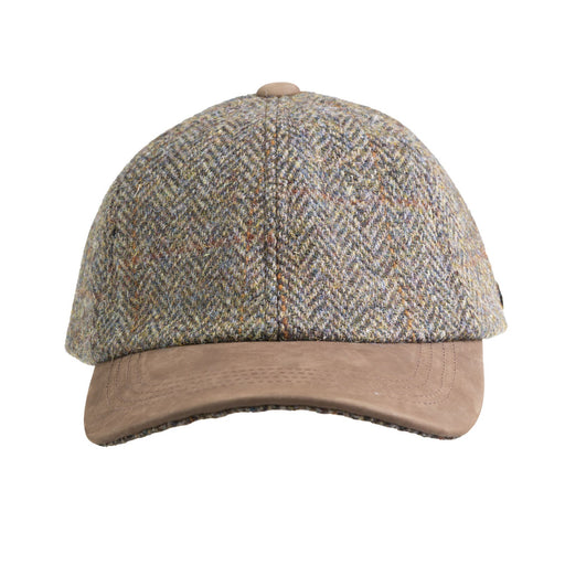 Heddle & Reed Harris Tweed Baseball Cap Brown Herringbone - Heritage Of Scotland - BROWN HERRINGBONE