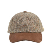 Heddle & Reed Harris Tweed Baseball Cap Green Herringbone - Heritage Of Scotland - GREEN HERRINGBONE / ONE SIZE