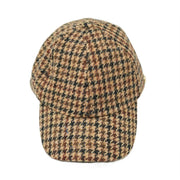 HEDDLE & REED Harris Tweed Baseball Wool Cap Check - Heritage Of Scotland - HEDDLE & REED Harris Tweed Baseball Wool Cap Houndstooth - Camel