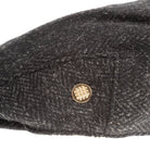 Heddle & Reed Harris Tweed® Flat Cap - Black Herringbone - Heritage Of Scotland - 60