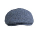 Heddle & Reed Harris Tweed Flatcap Blue Herringbone - Heritage Of Scotland - BLUE HERRINGBONE