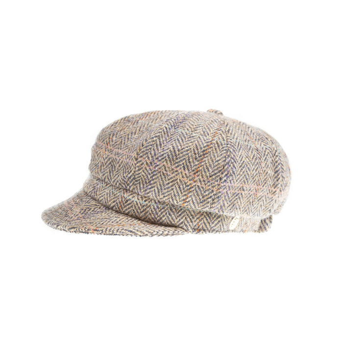 Heddle & Reed Harris Tweed Lds Baker Boy Natural Check - Heritage Of Scotland - NATURAL CHECK