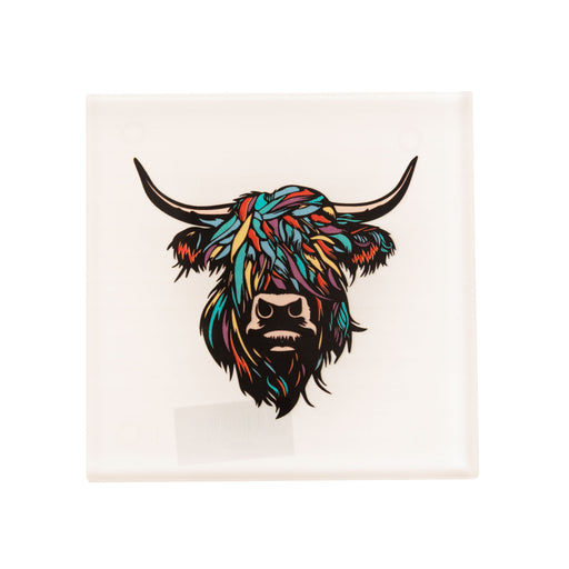 Heilan Coo Coaster - Heritage Of Scotland - MULTI COLOURED CREAM