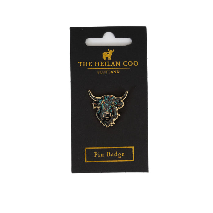 Heilan Coo Enamel Pin Badge - Heritage Of Scotland - MULTICOLOURED