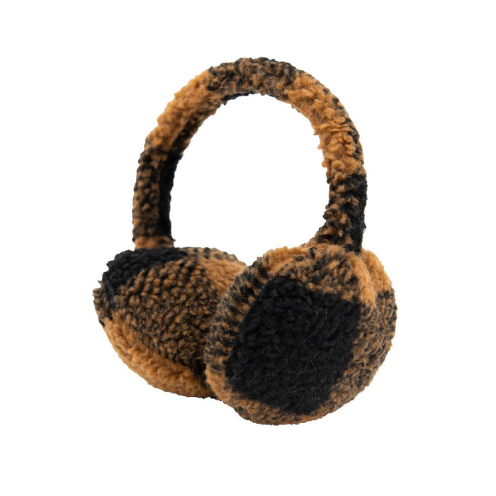 Heritage Check Fleece Earmuffs - Heritage Of Scotland - BROWN