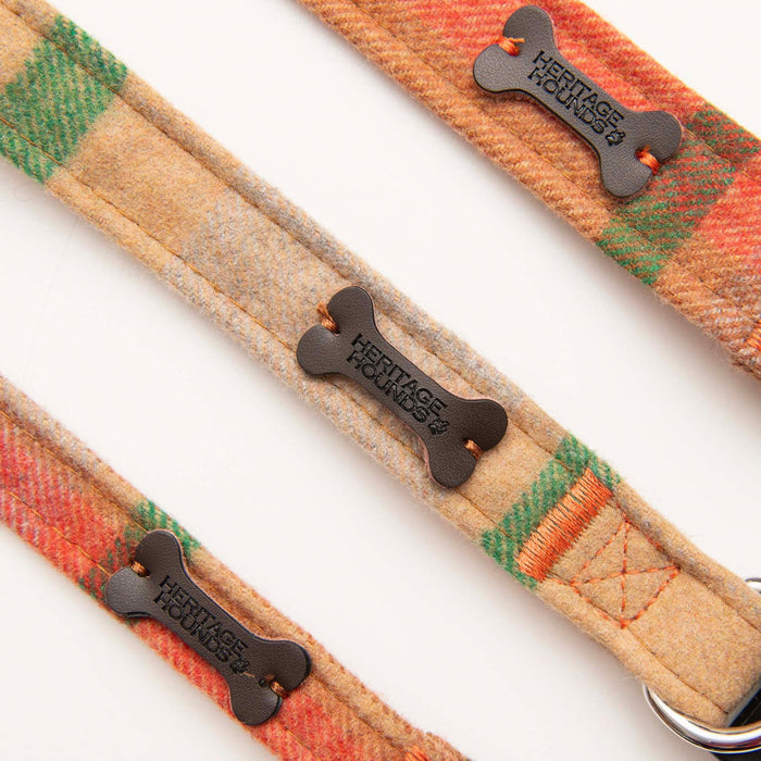 Heritage Collar & Lead Set - Heritage Of Scotland - CAMEL CHECK