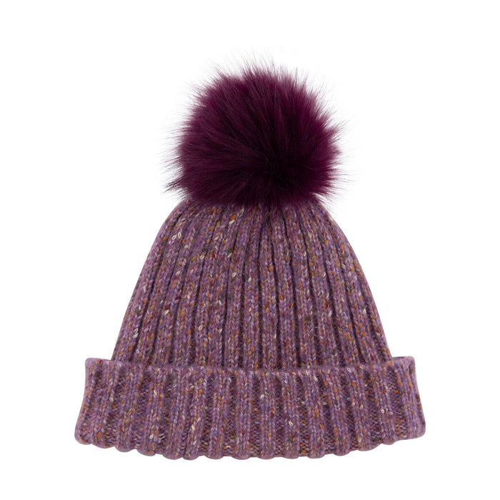 Heritage Donegal Rib Lined Pom Pom Hat - Heritage Of Scotland - DAMSON