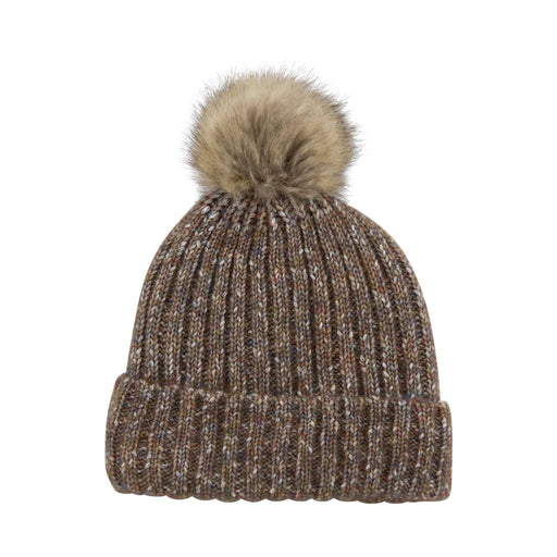 Heritage Donegal Rib Lined Pom Pom Hat - Heritage Of Scotland - NATURAL