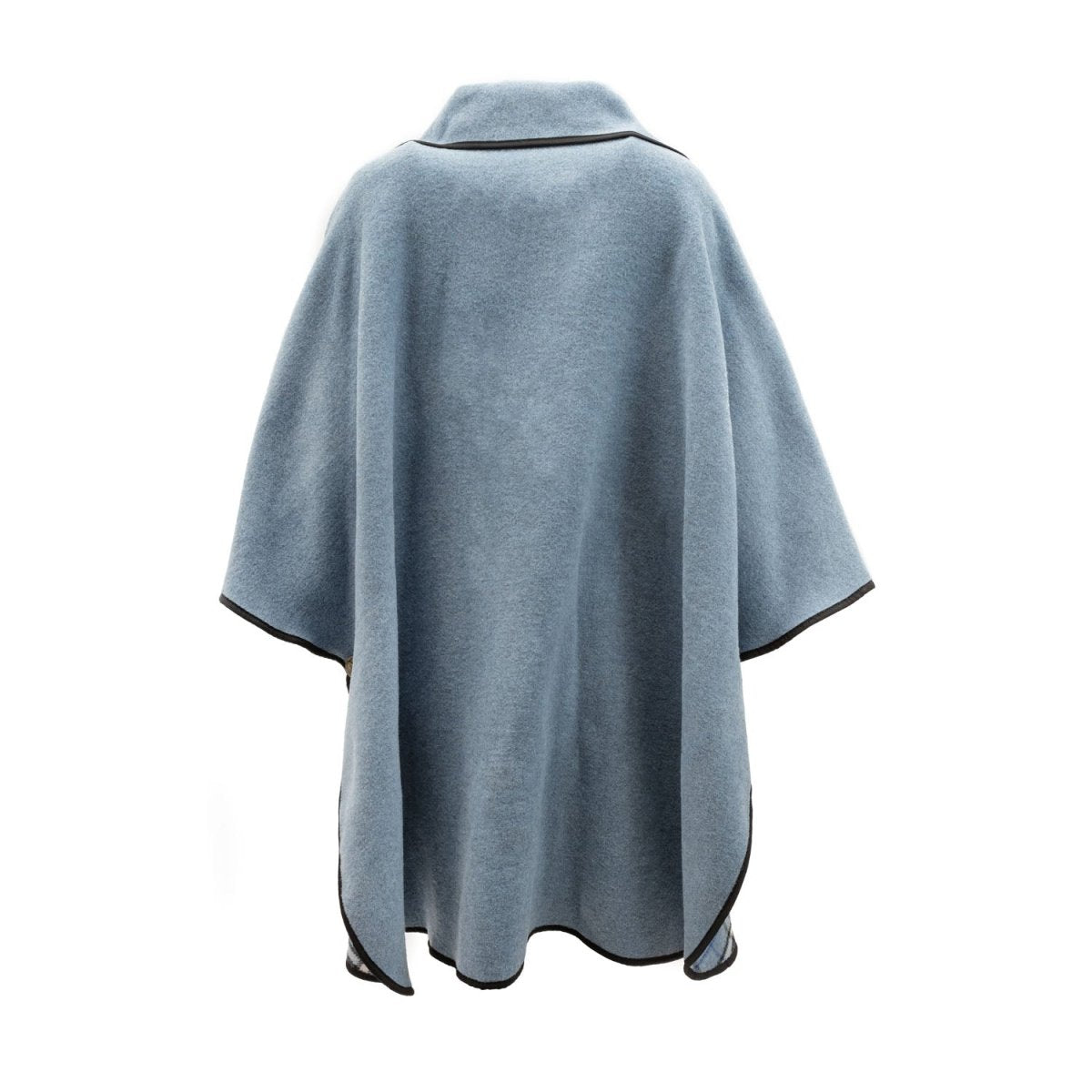 Heritage of Scotland Ladies Warm Reversible Wool Blend Cape - DENIM - Heritage Of Scotland -